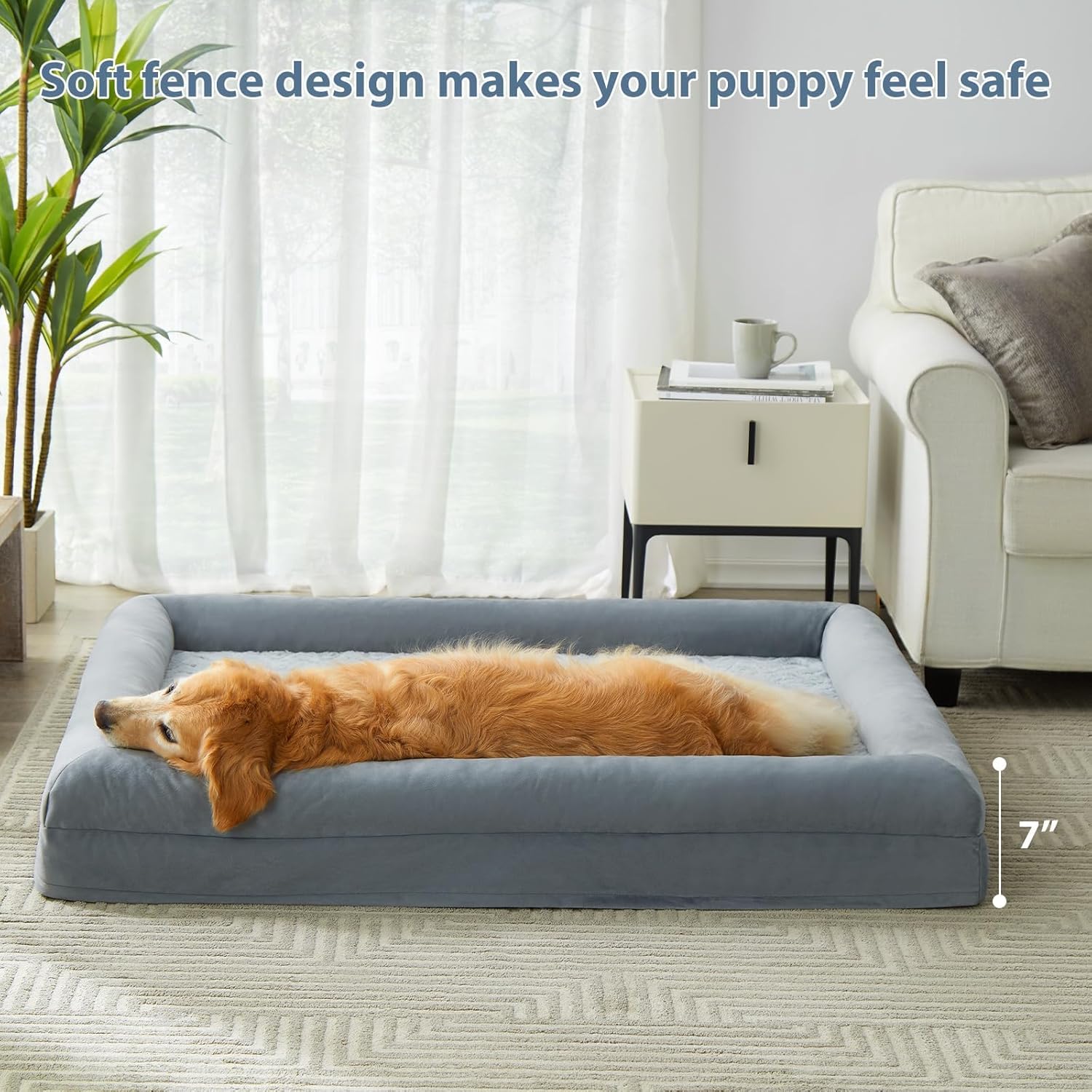 The Ortho Snooz - Orthopedic Waterproof Dog Bed for Large Dogs - XL Comfort Couch