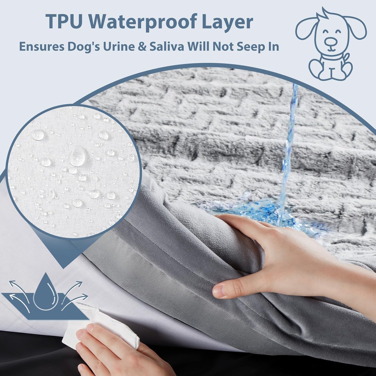 The Ortho Snooz - Orthopedic Waterproof Dog Bed for Large Dogs - XL Comfort Couch