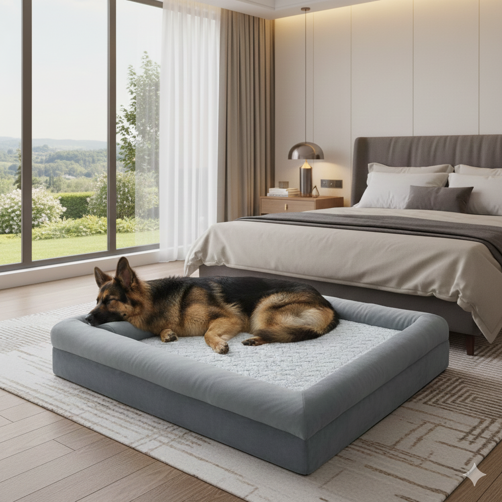 The Ortho Snooz - Orthopedic Waterproof Dog Bed for Large Dogs - XL Comfort Couch