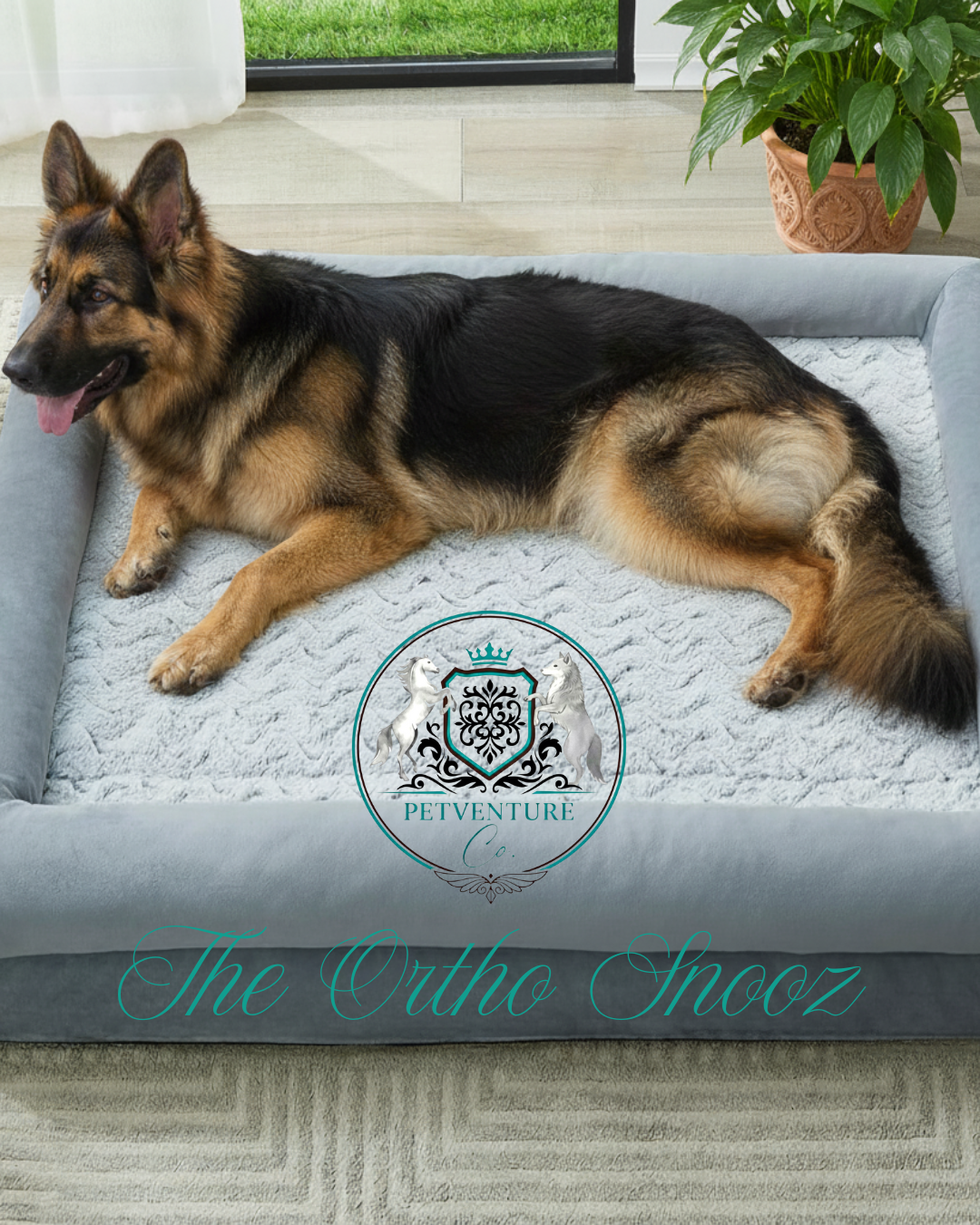 The Ortho Snooz - Orthopedic Waterproof Dog Bed for Large Dogs - XL Comfort Couch